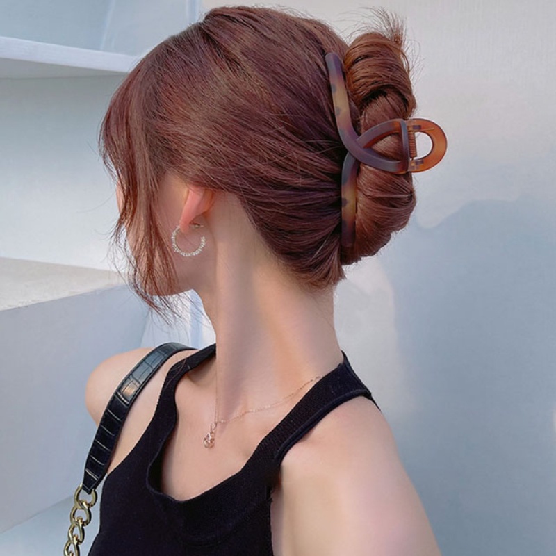 Kẹp tóc cỡ lớn bằng nhựa acrylic phong cách thời trang 2021