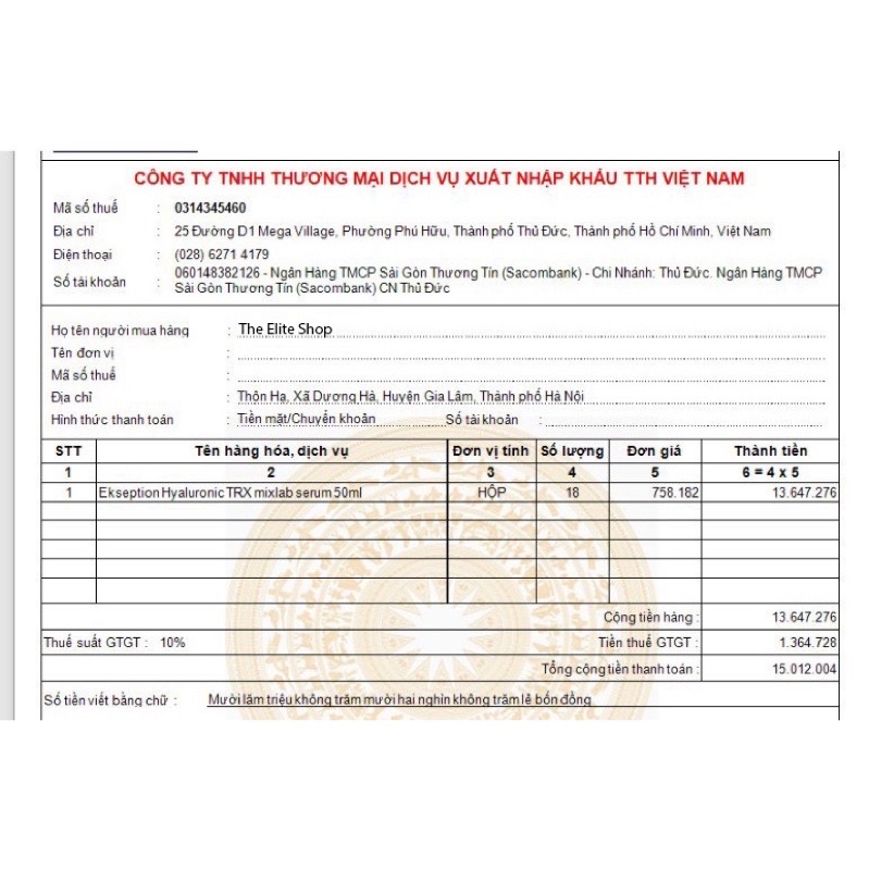 ✅ Chính hãng có tem ✅ Serum mờ thâm sáng da Ekseption Hyaluronic Niacin 50ml