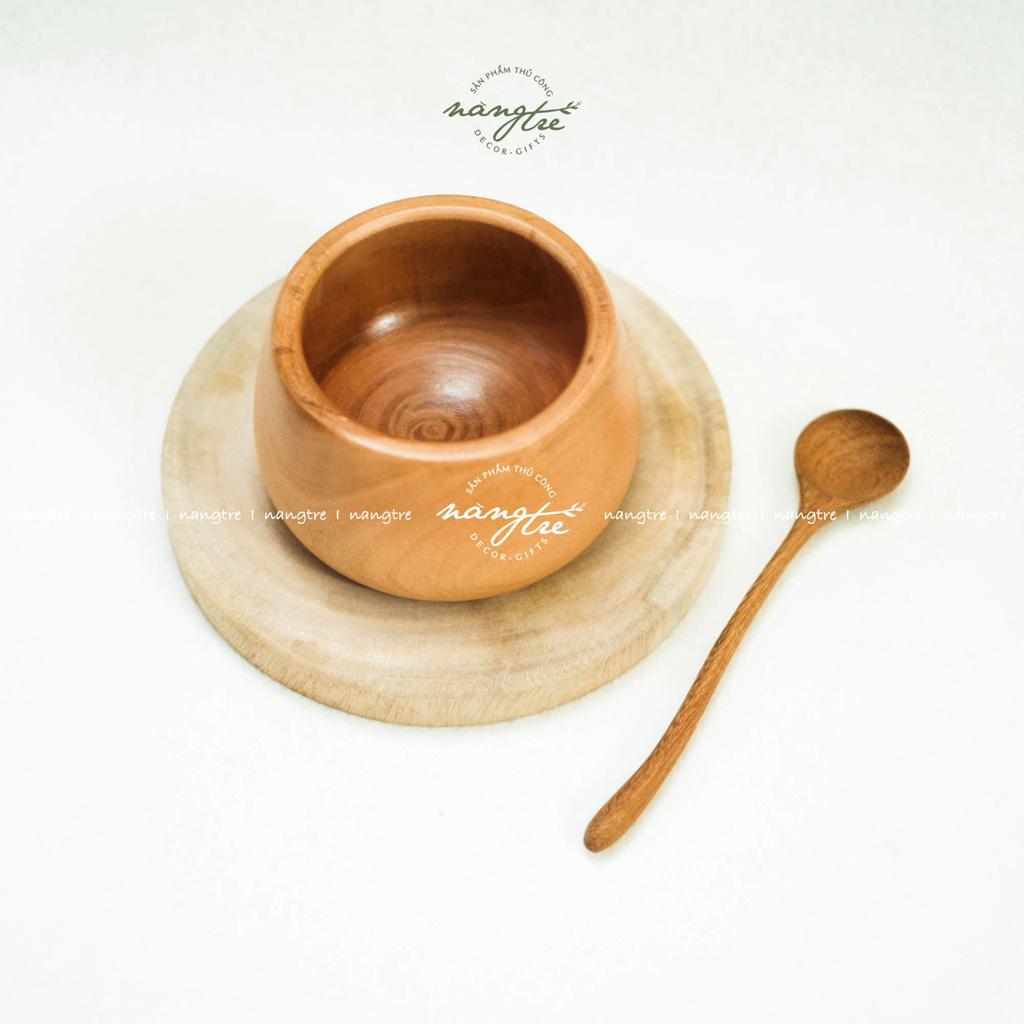 Chén gỗ trang trí đồ ăn, bát gỗ decor - Decorative wooden bowls