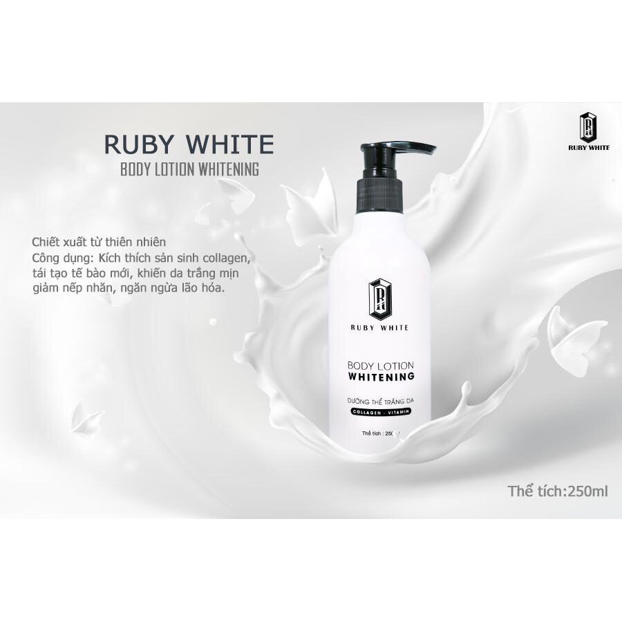 RUBY WHITE Whitening Body Lotion - Collagen Vitanim