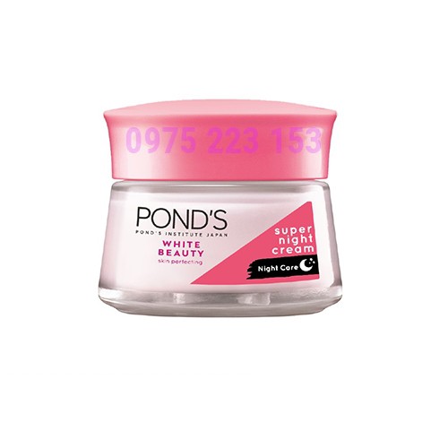 Kem dưỡng da trắng hồng rạng rỡ Ponds White Beauty Super Night Cream Ban Đêm 30gr