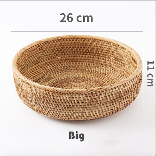 Rổ mây size nhỏ đựng đồ nhiều kích thước - Bát mây guột decor trang trí chụp hình - Rattan Bowl