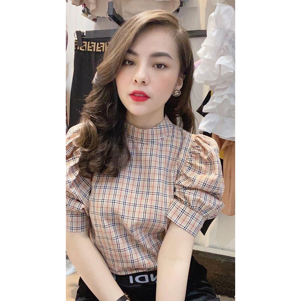 Áo Sơ Mi Nữ, Áo Nữ Công Sở, Áo Sơ Mi Caro Sành Điệu