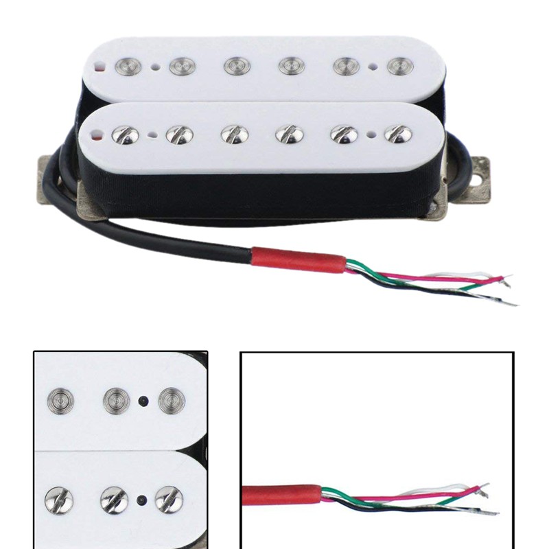 Electric Guitar Humbucker Pickups Bridge Alnico V Pickup White