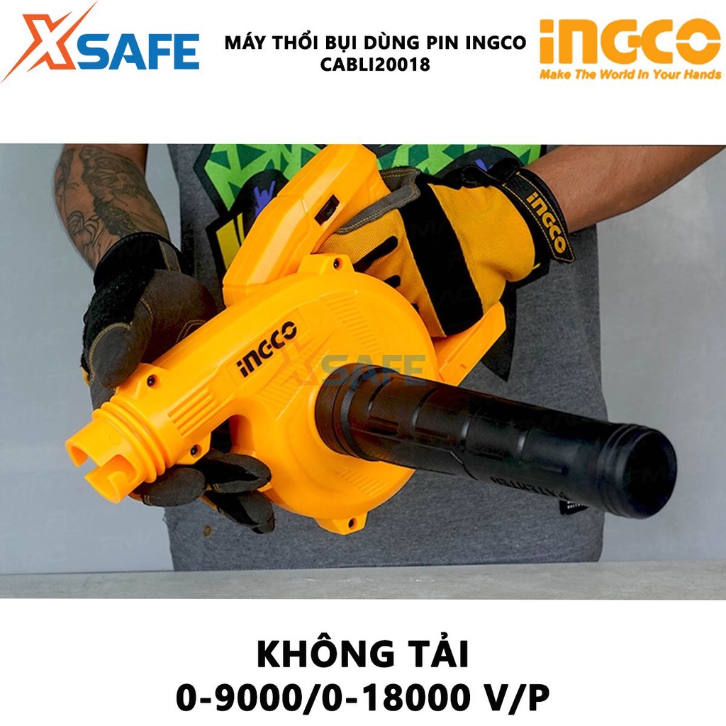 Máy thổi bụi dùng pin INGCO CABLI20018 điện thế pin 20V, không kèm theo pin và sạc - chính hãng