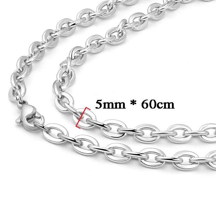 (21 MẪU) Dây chuyền nam nữ trơn Inox không đen không gỉ nhiều mẫu mã