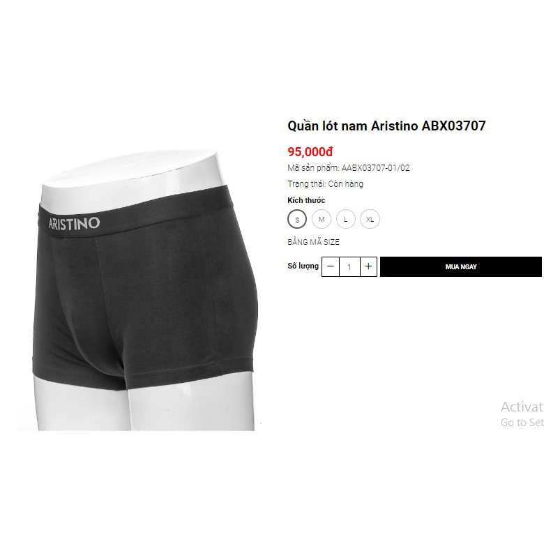 Quần Sịp Đùi Nam Boxer Cotton cao cấp ARISTINO ABX03707 quần lót nam chính hãng đủ size mềm dễ chịu chuẩn dáng XanhHouse