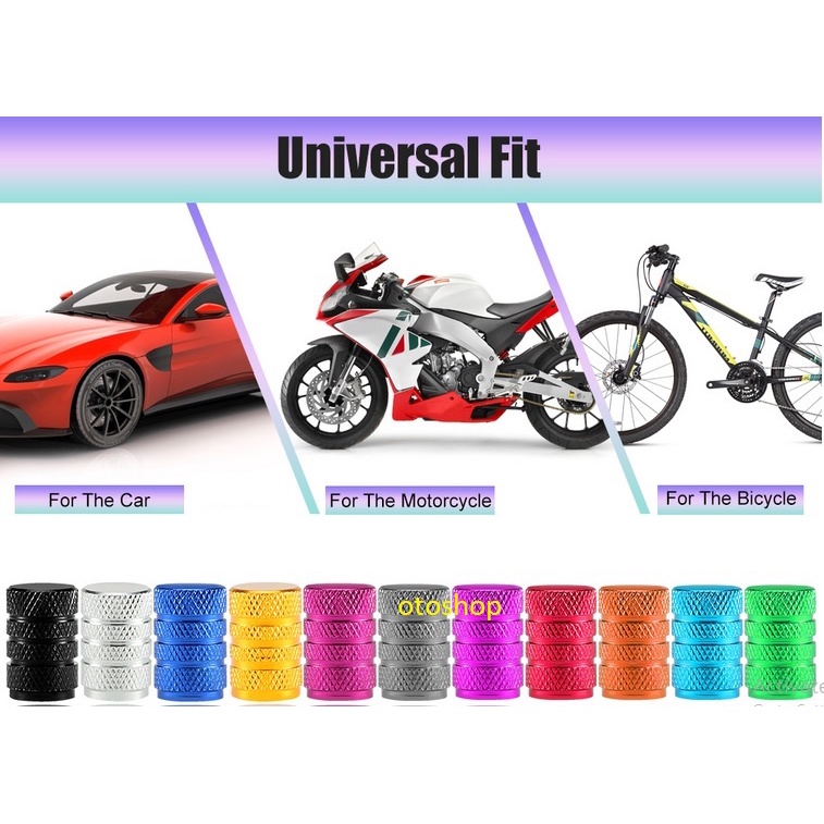 Bộ 4 nắp chụp van vòi lốp xe ô tô,xe máy-otoshop Model2
