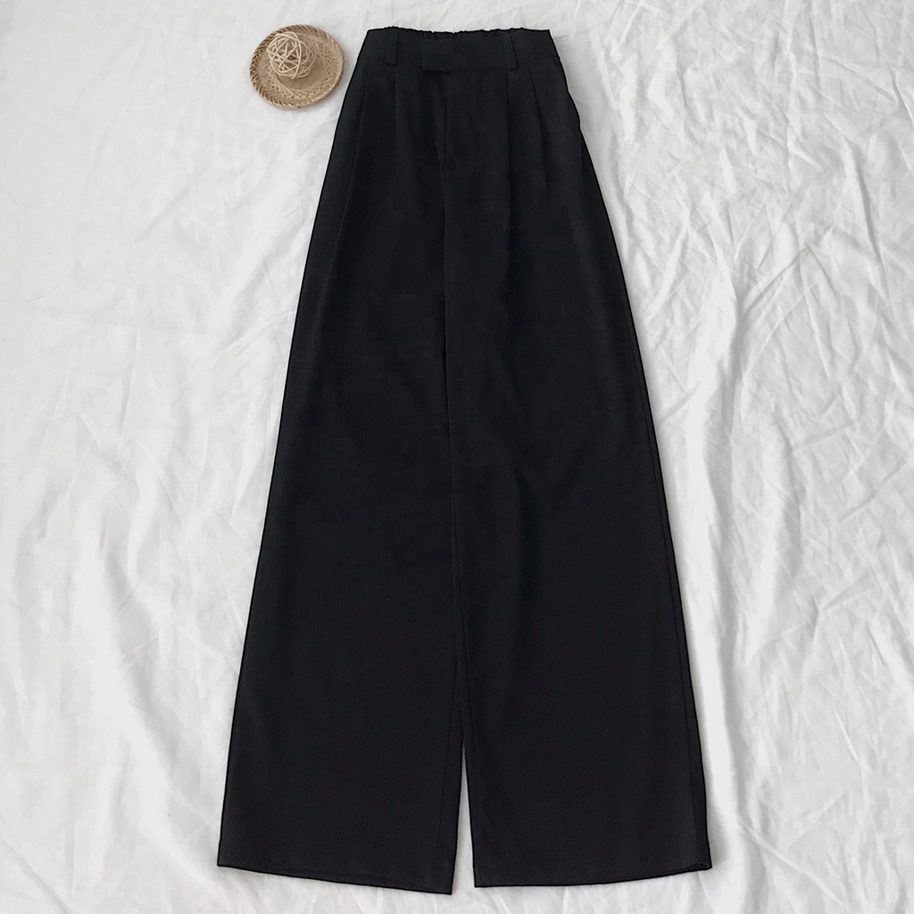 Quần Vải Ống Rộng MKUS Cạp Chun JEM CLOSET Phong Cách Teen Năng Động 3 Màu Be Đen Nâu 2868