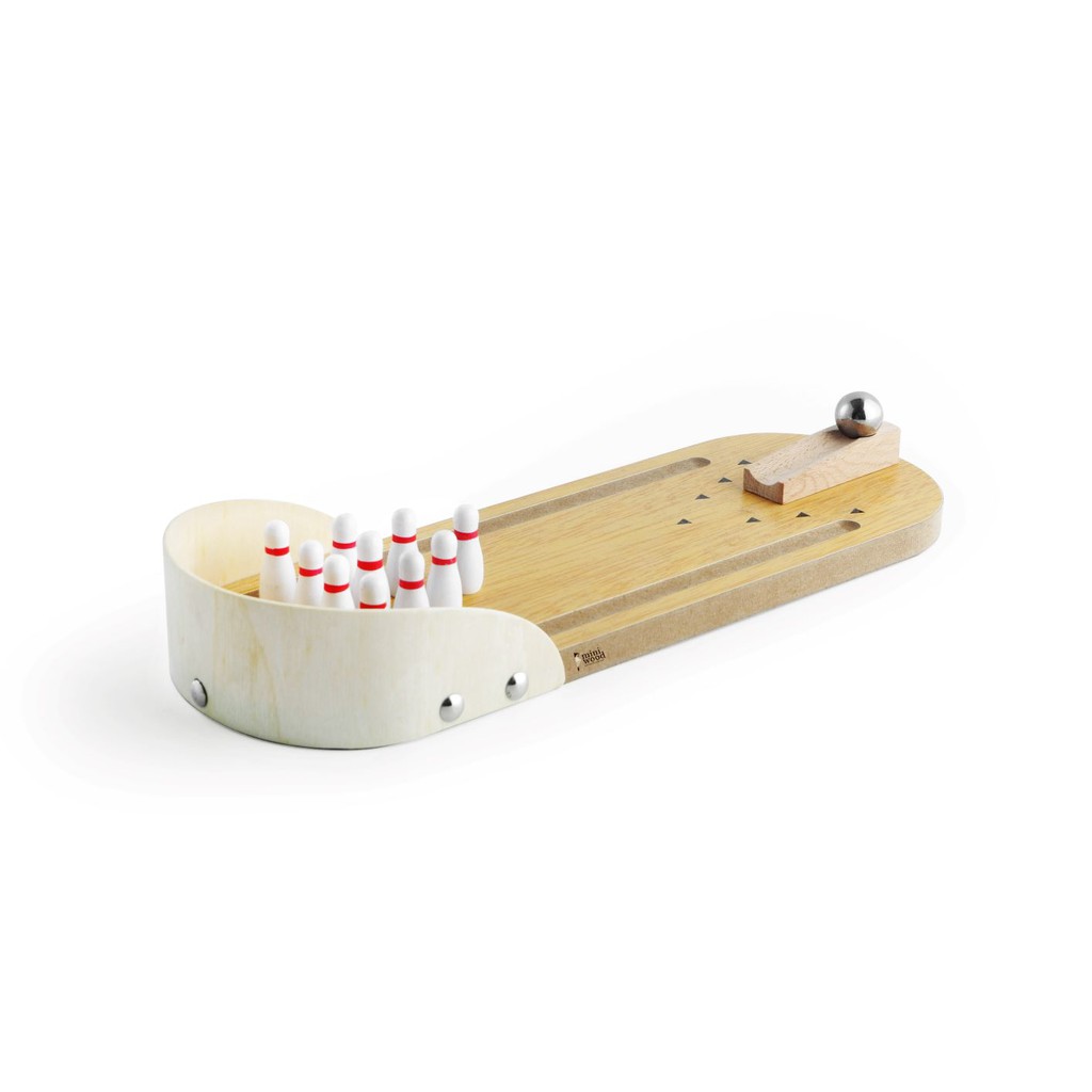 Bộ bowling gỗ decor Miniwood chính hãng, chất lượng