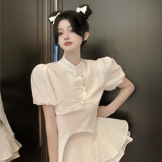 Bộ Sườn Xám Cách Tân Ngắn Tay Phong Cách Trung Hoa Thời Trang Mới