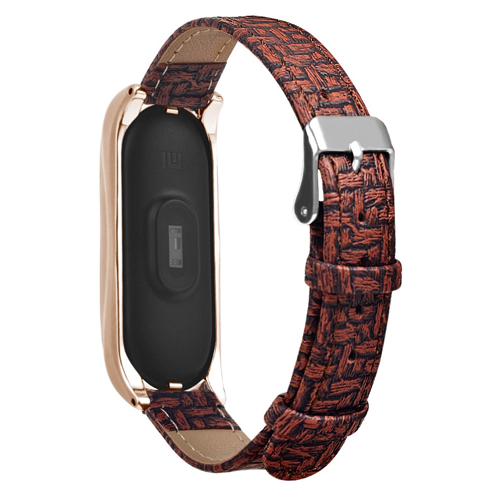 Dây Đeo Da Thay Thế Cho Đồng Hồ Thông Minh Mi Band 6 5 5 Nfc Miband 3 / 4