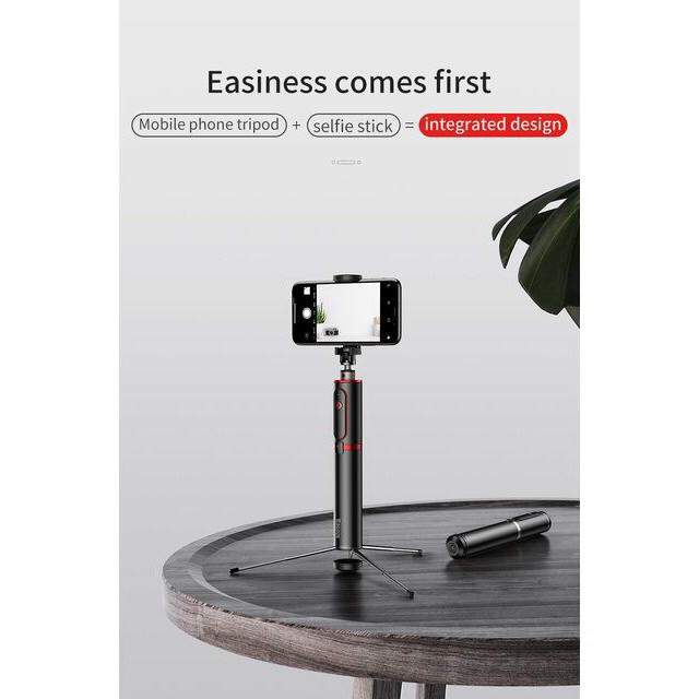 Gậy chụp hình tự sướng/livestream tích hợp tripod xếp gọn Baseus Fully Folding Selfie Stick