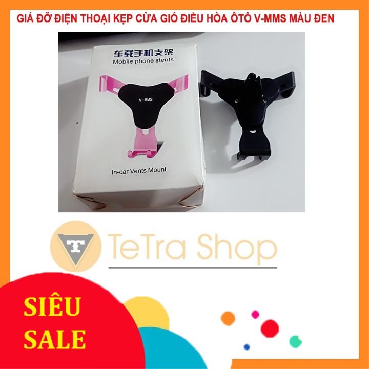 GIÁ ĐỠ ĐIỆN THOẠI KẸP CỬA GIÓ ĐIỀU HÒA ÔTÔ V-MMS MÀU ĐEN