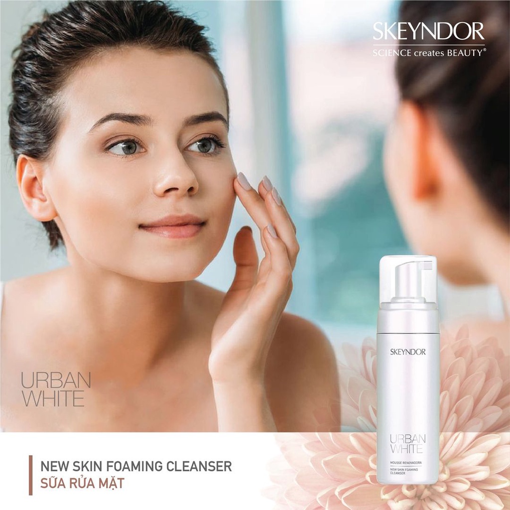 SKEYNDOR Urban White Sữa rửa mặt làm trắng da, làm mờ khuyết điểm, giảm khô da New Skin Foaming Cleanser 150ml | BigBuy360 - bigbuy360.vn