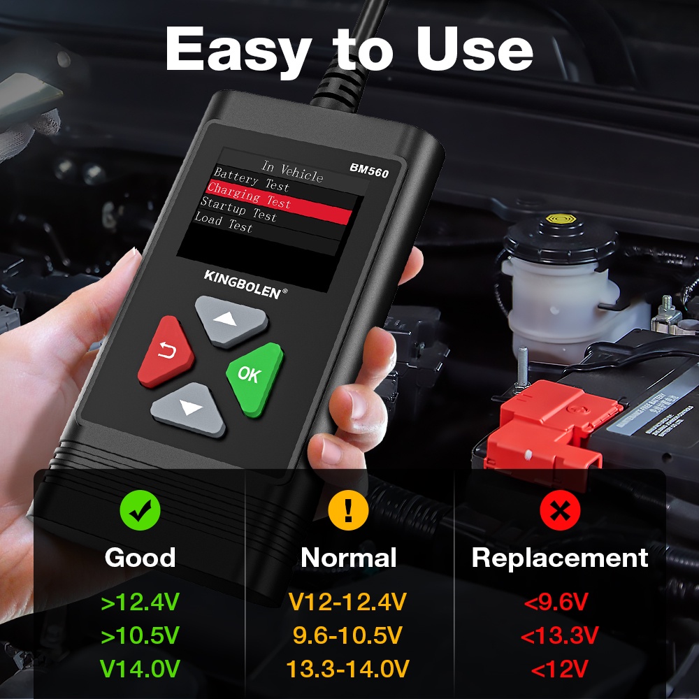 Máy Kiểm Tra Pin 6V 12V BM560 Chuyên Dụng Cho Xe Hơi