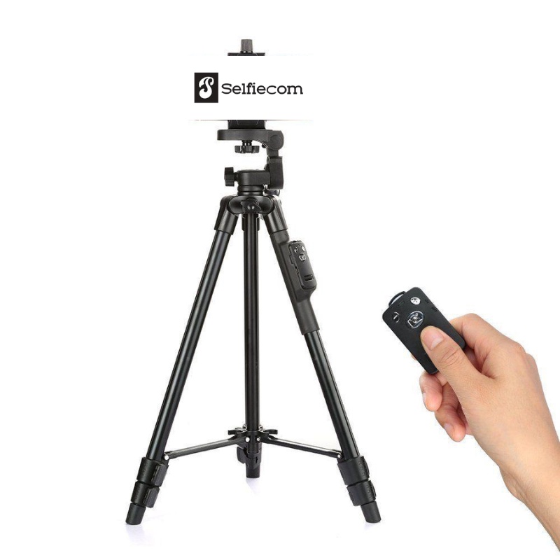 Chân đế/ Tripod điện thoại và máy ảnh Selfiecom TTX 6218 - Phụ kiện đỡ điện thoại, máy ảnh kèm remote và kẹp điện thoại