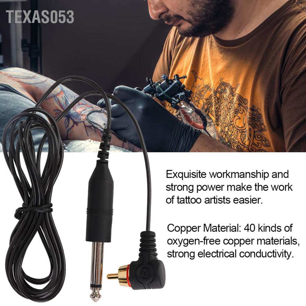 Hàng HOT Dây móc Máy xăm hình siêu mịn Giao diện RCA bền Dây kẹp góc khuỷu Dây cáp RCA cho máy xăm hình【Texas053】