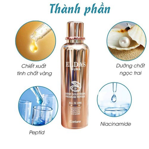 [Mã COS1505 giảm 8% đơn 300K] Serum Eldas AURA Shine Gold Pearl Premium Peptide