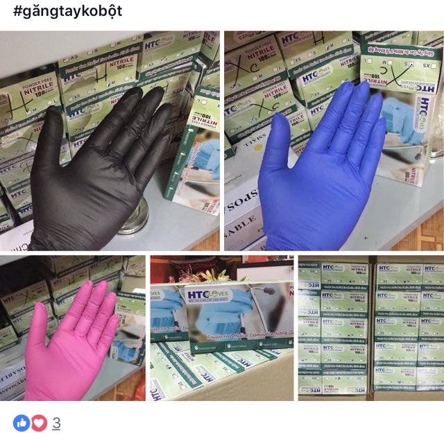 Găng tay bột các mầu