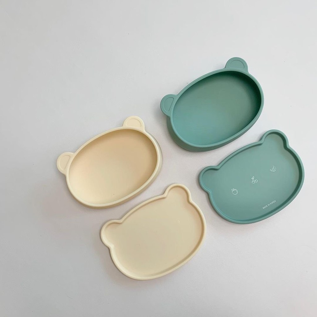 Nắp đĩa gấu cao cấp chính hãng Bluemama Hàn Quốc cho bé Bear Plate Cover