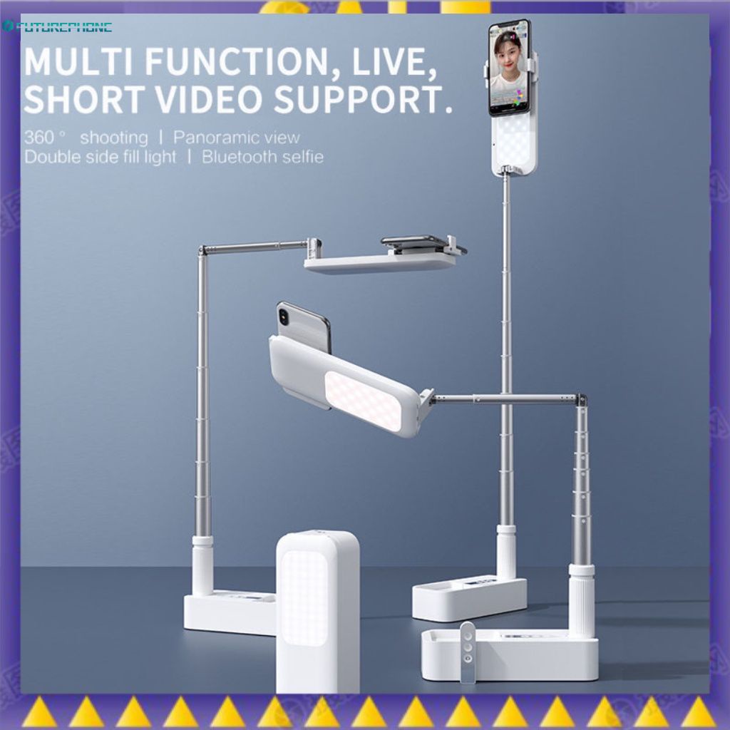 Vòng Đèn Led Chụp Ảnh Selfie Có Thể Điều Chỉnh Độ Sáng Kèm Giá Đỡ Điện Thoại