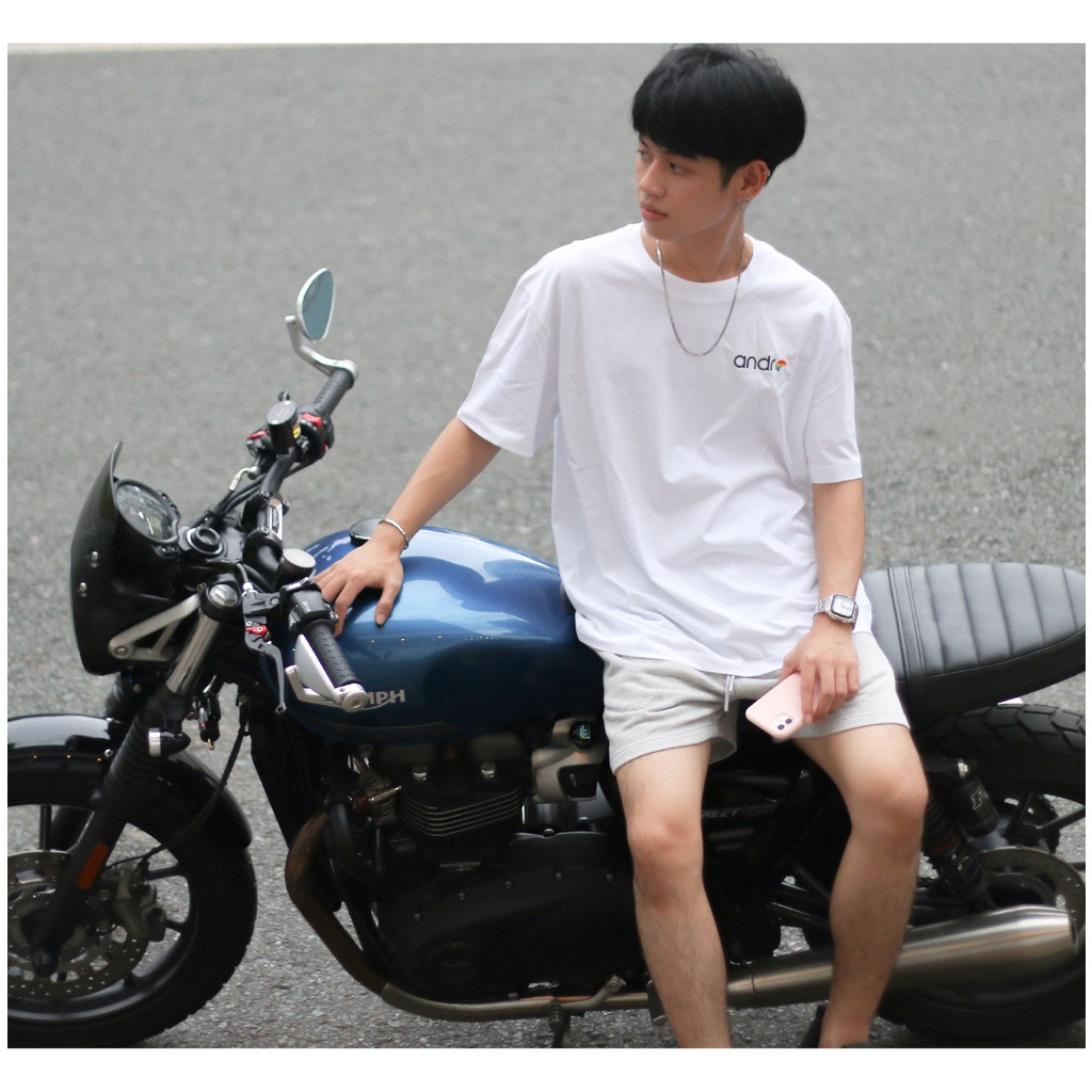 Áo thun Trơn Cotton Unisex Nam Nữ, Form rộng thoải mái