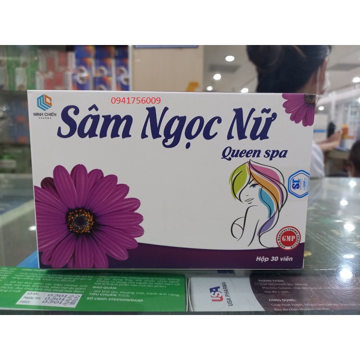 Viên uống sâm ngọc nữ - Giúp cân bằng nội tiết tố nữ , giảm lão hóa , giảm nám , tàn nhan , bốc hỏa , khô da - hộp 30 v