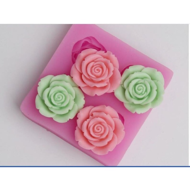 Khuôn rau câu silicon 4D Hồng 4b Vuông Mã SG2313