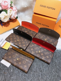Ví hoa nâu cúc dáng dài size 20 fullbox