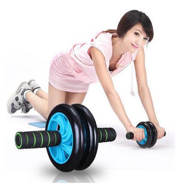 Bộ dụng cụ tập thể dục tại nhà: đĩa xoay, dây kéo, con lăn, thảm lót, bóp tay.