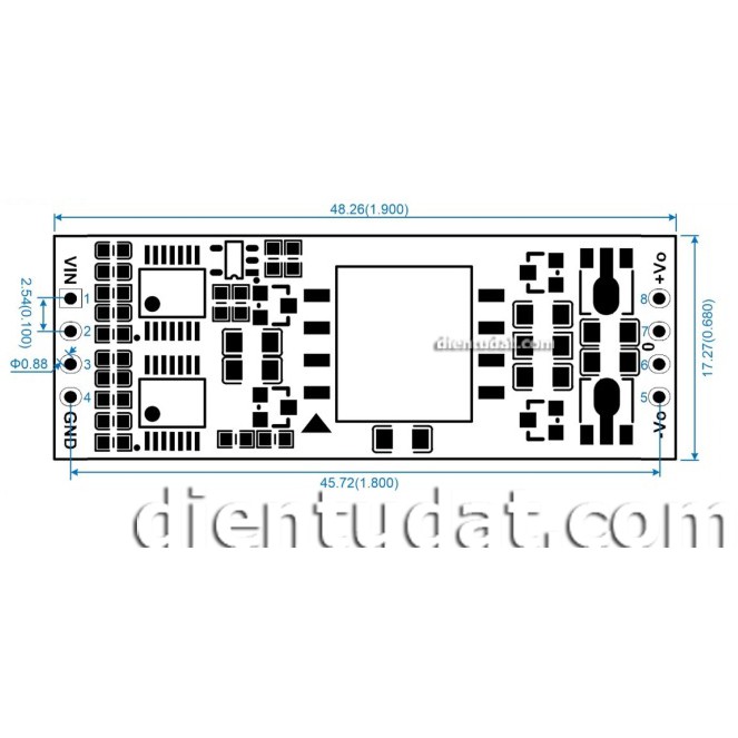 Mạch Cách Ly Chuyển Nguồn 5VDC Sang Nguồn Đôi ±12VDC - 3W