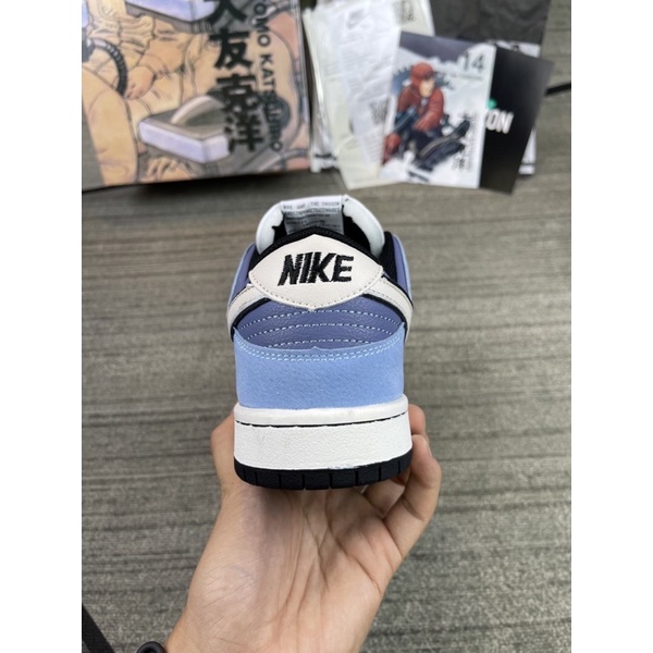 GIÀY SB LOW STEAMBOY KATSU BLUE GREY DA THẬT