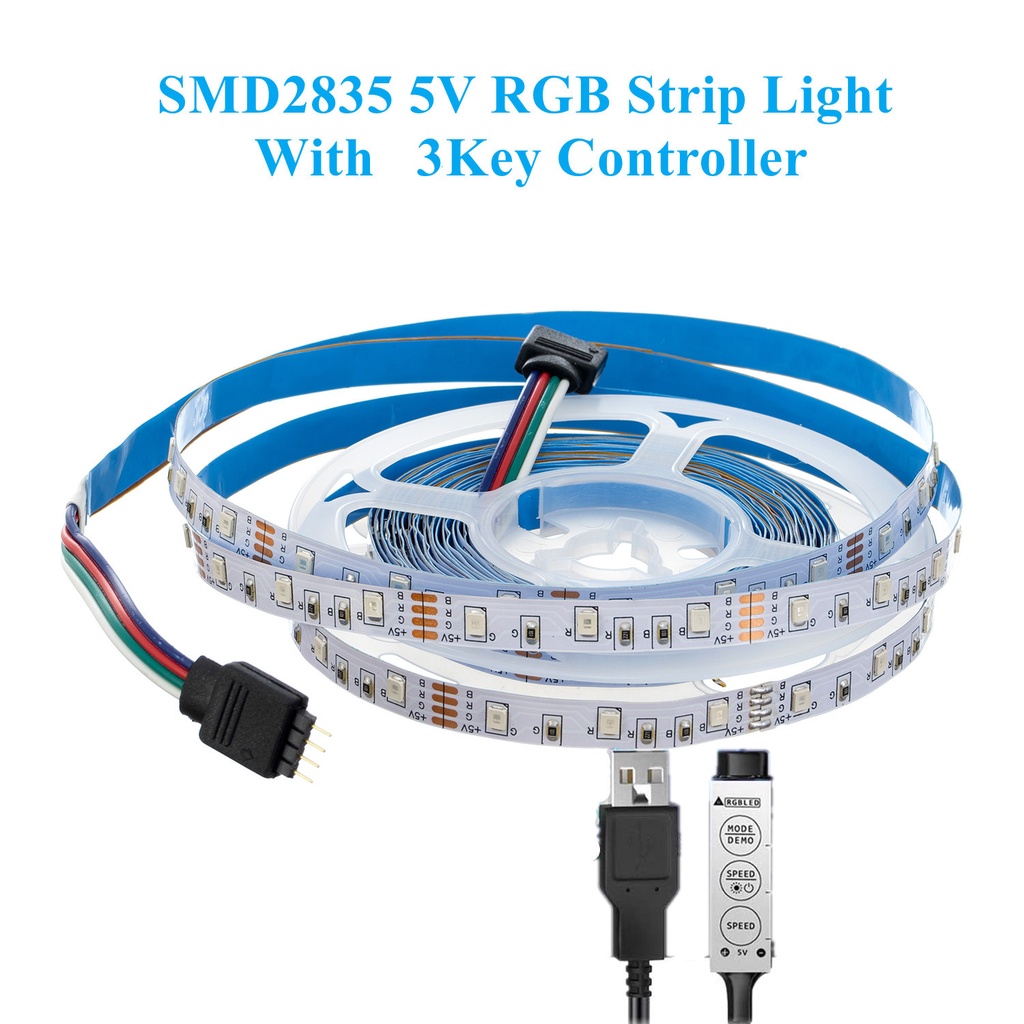 Dây đèn LED 60 bóng SMD2835 dài 1M 2M 3M 4M 5M tùy chọn trang trí nhà cửa chất lượng cao