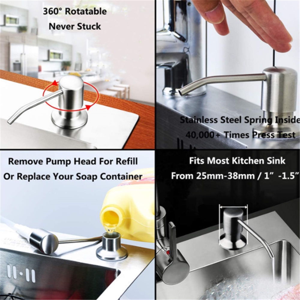 Bình Đựng Xà Phòng Rửa Chén Dạng Nhấn Màu Vàng Đen Tiện Dụng Cho Nhà Bếp / Nhà Tắm