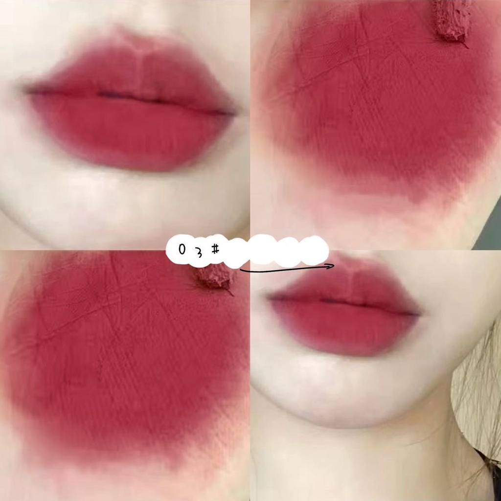[Hàng mới về] Set 3 thỏi son kem nhung lì VONGEE  mịn dưỡng ẩm chống dính cốc độc đáo