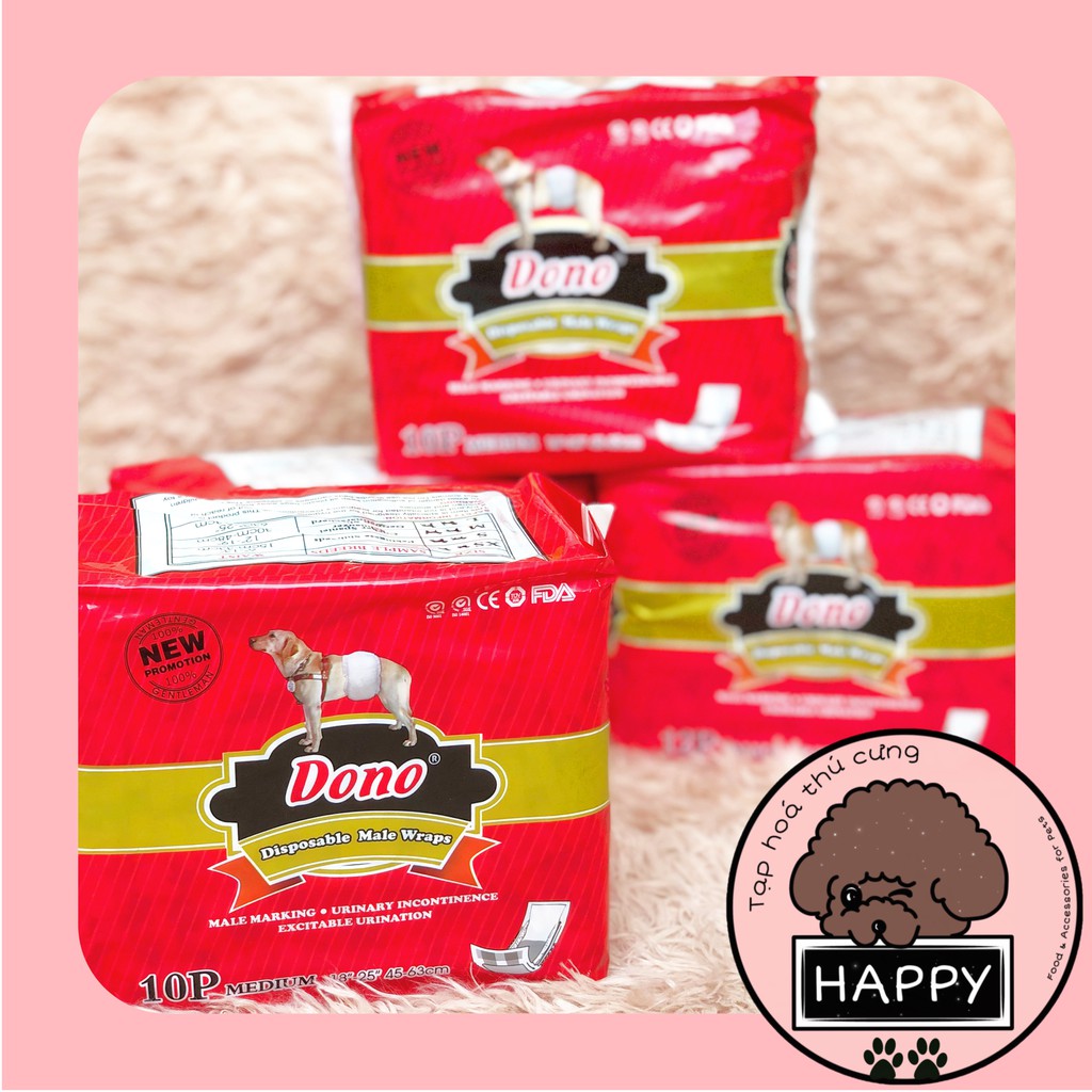HỎA TỐC | Tã bỉm vệ sinh Dono dành cho chó mèo đực cái XS S M L XL / Tã Dono cho cún  - Tạp Hóa Thú Cưng Happy