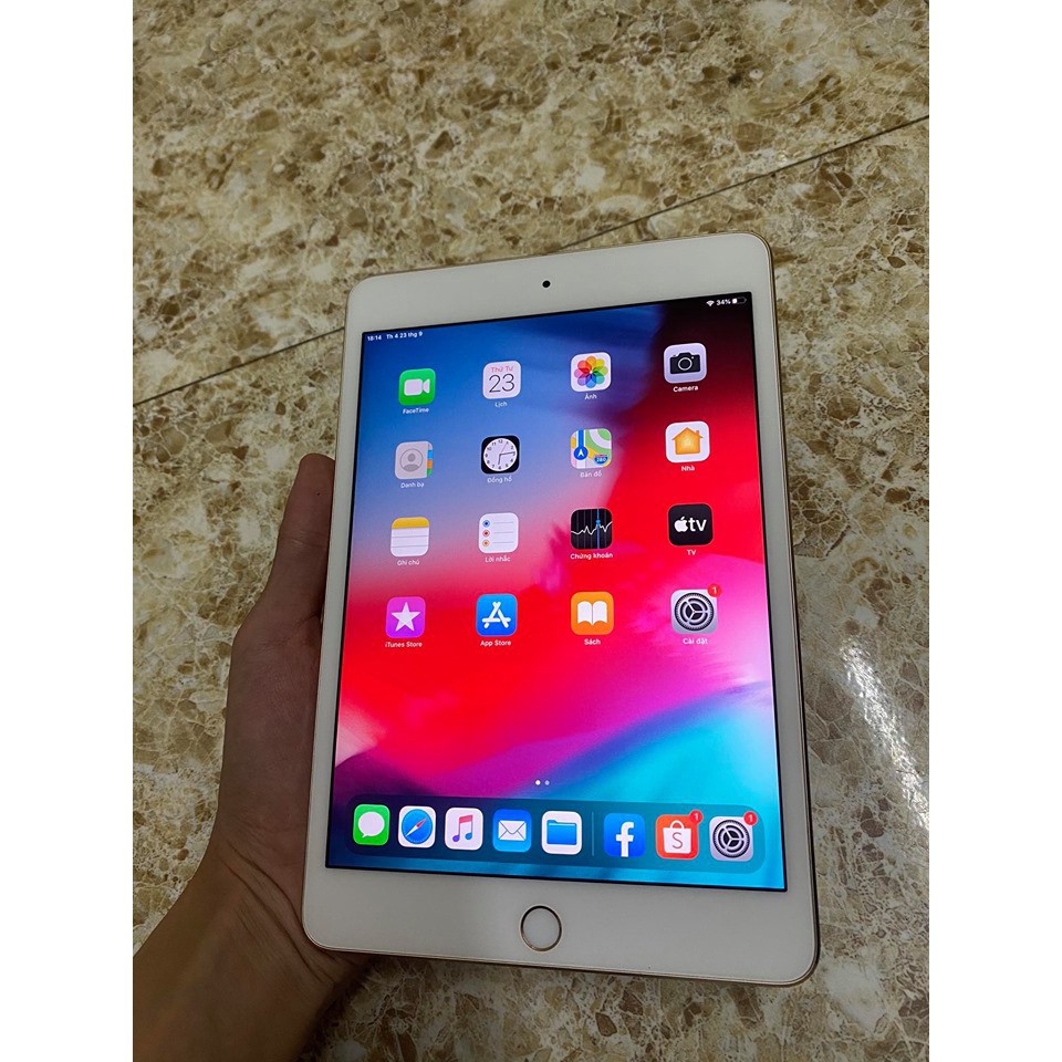 [500K] Apple iPad Mini 4 Wifi 16G Gold  Zin Đẹp 99% - Màn Retina siêu đẹp - Máy siêu mỏng - Cấu Hình Cao