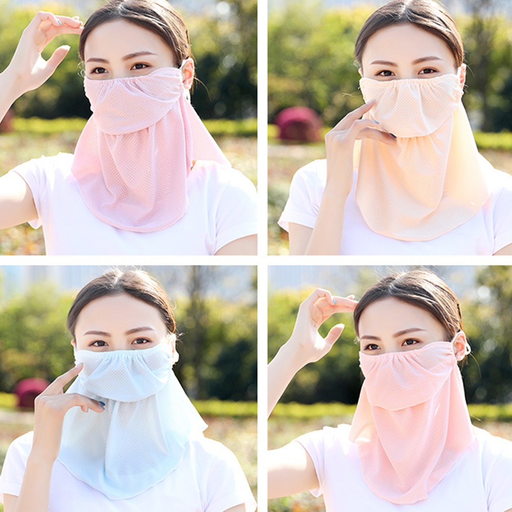 Khẩu Trang Che Phủ Cổ Chống Tia UV Thoáng Khí Dành Cho Nữ