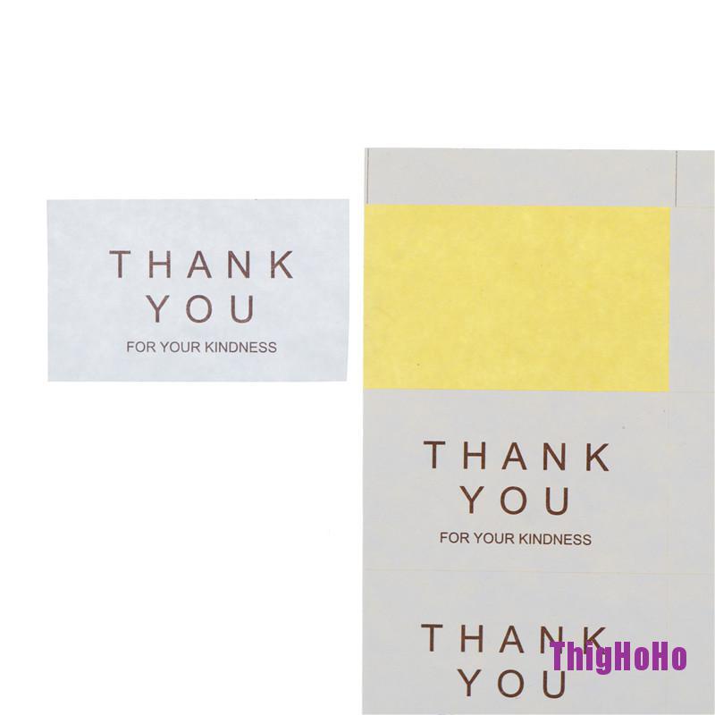 Set 10 Tờ 80 / 10 Tờ Nhãn Dán In Chữ Thank You For Your Kindness Dùng Trang Trí Hộp Quà Tặng