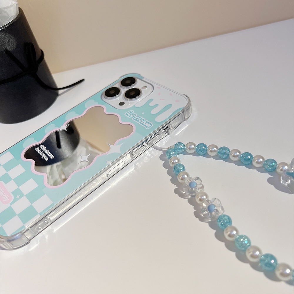 Ốp Điện Thoại Tpu Mềm Tráng Gương Kèm Dây Đeo Cho iPhone 13 13pro 13prm iPhone 11 7Plus 8Plus Xr XS 13 12 Pro Max