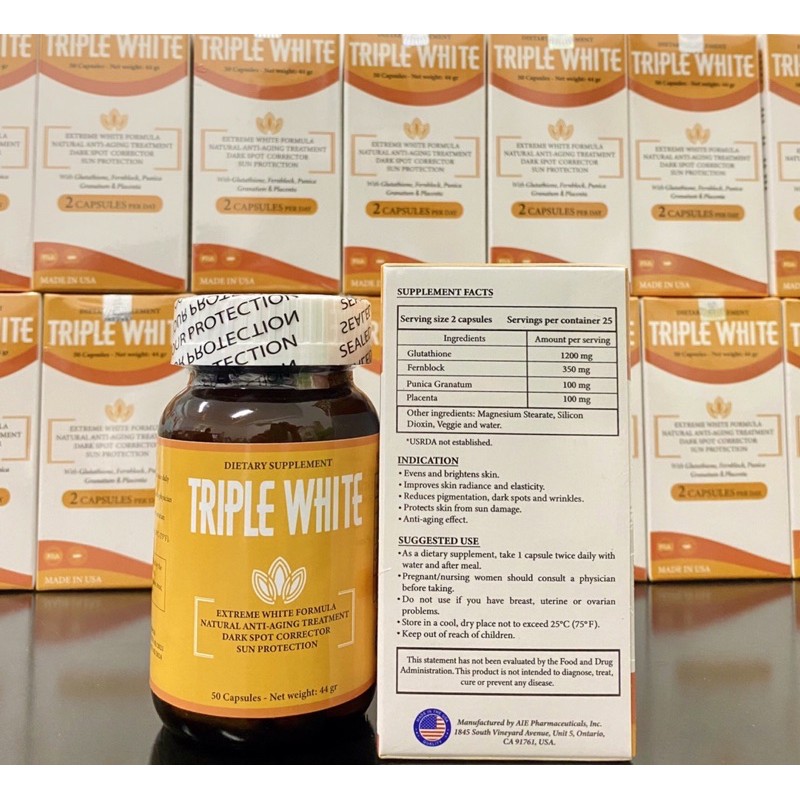 [CHÍNH HÃNG] VIÊN UỐNG TRẮNG DA TRIPLE WHITE