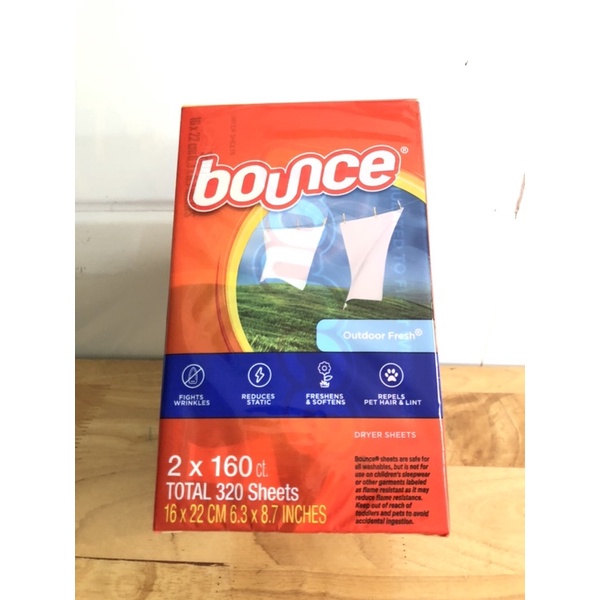 Giấy thơm quần áo Bounce và làm mềm vải