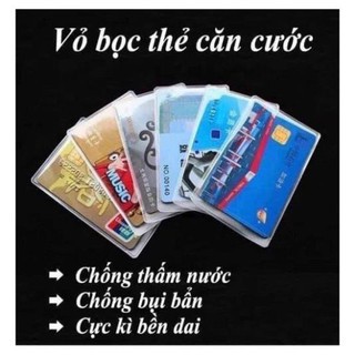 Set 20 Vỏ Bọc Thẻ Căn Cước GIÁ SỈ RẺ NHẤT Túi Nhựa Bọc Thẻ ATM, Bằng LX Các Loại Không Thấm Nước Trong Suốt