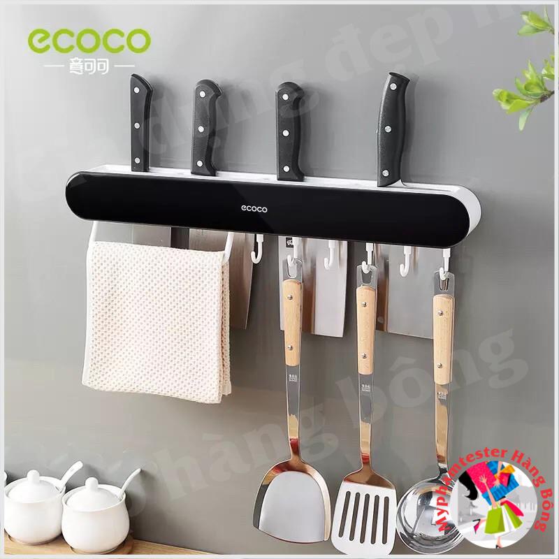 (Ecoco SIÊU RẺ) Kệ cắm dao Ecoco có ngăn thìa đũa và móc treo
