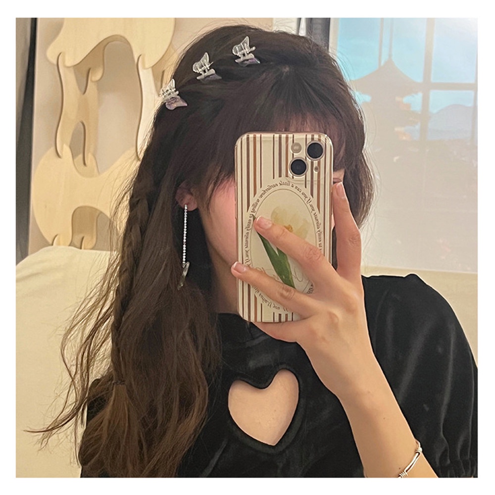 Bộ 10 Kẹp Tóc Đuôi Ngựa Màu Trong Suốt Xinh Xắn