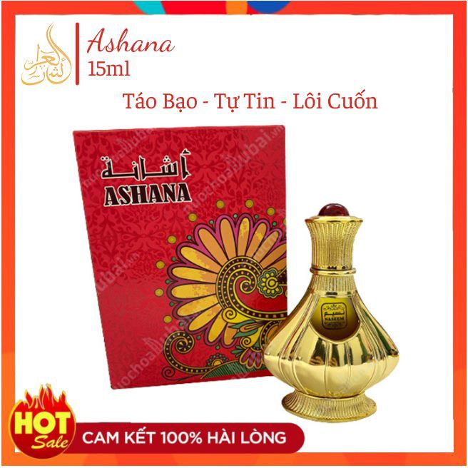 Tinh dầu nước hoa Dubai nữ ASHANA gợi cảm, kích thích 15ml