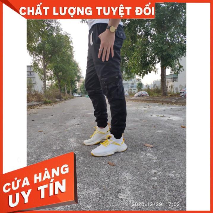 Quần JOGGER KAKI ĐEN nam , phong cách, năng động, trẻ trung quần nhiều túi hộp size M, L, XL, XXL, XXXL - Hàng nhập khẩu