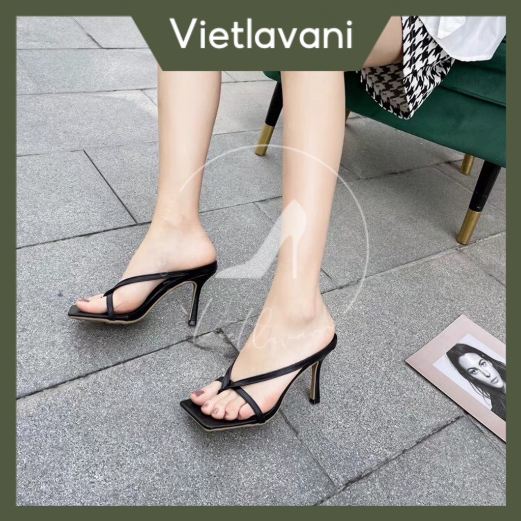 Guốc xỏ ngón trẻ trung mã BBG21 cao 4 VÀ 7P có 2 màu Trắng và Đen