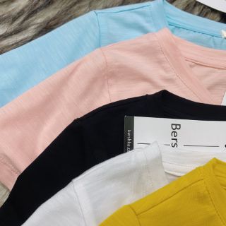 Áo cổ tim bershka cotton sớ gỗ